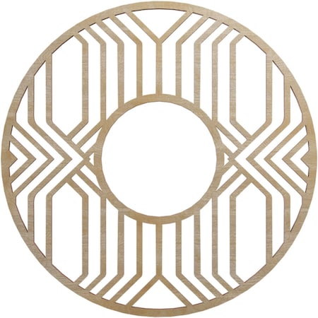 Ekena Millwork Empire Wood Fretwork Pierced Ceiling Medallion, Birch, 16"OD x 5 7/8"ID x 1/4"T CMWP16X16X0250EPBI